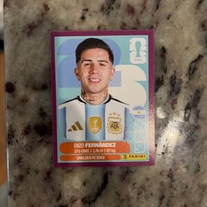 Panini FIFA Enzo Fernandez Purple Border Sticker 2026 World Cup Rare